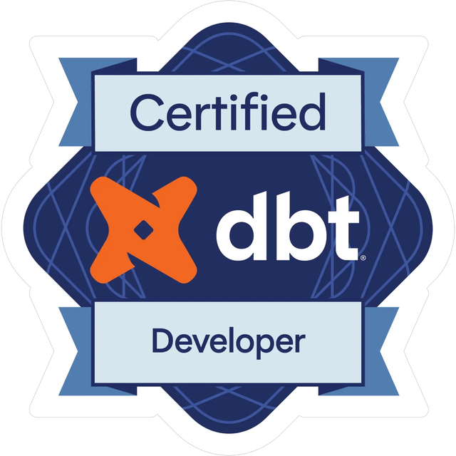 Tim's dbt Certified Developer badge