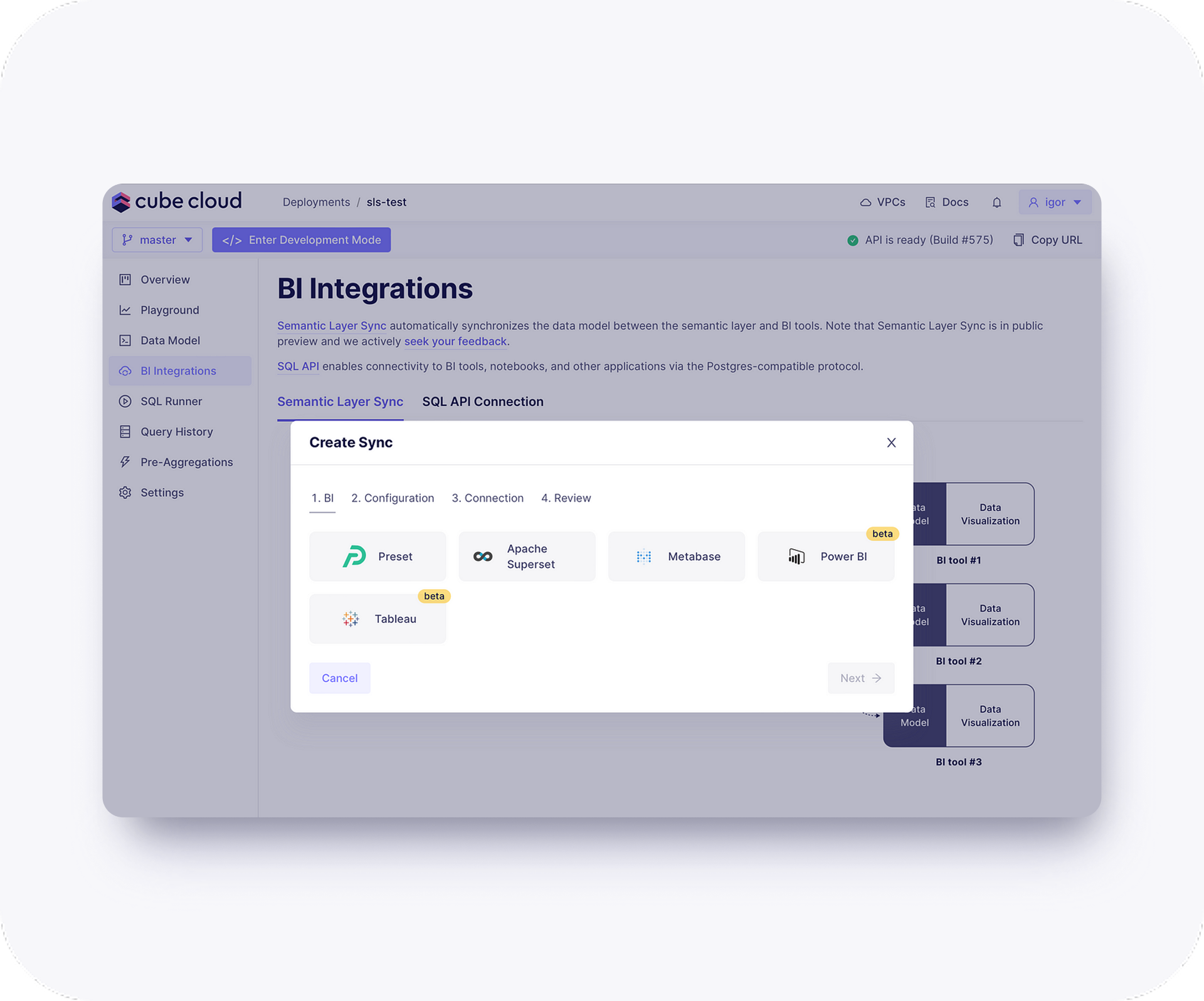 Cube Cloud interface