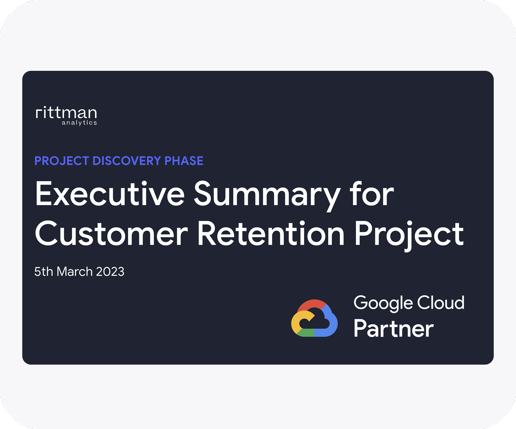 Executive summary and roadmap